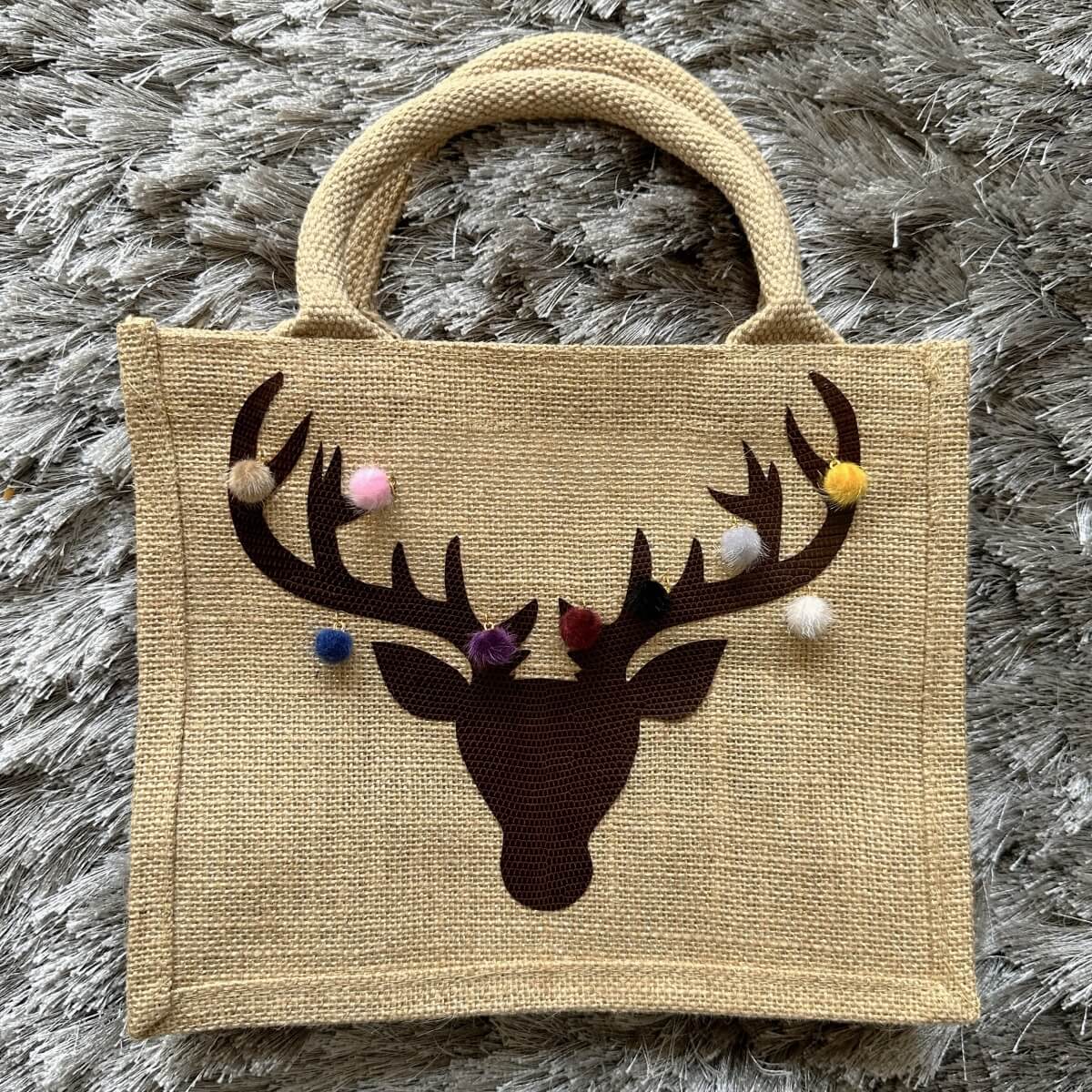 Jutetasche weihnachten ei-nzigartig