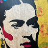 Holzbild ei-nzigartig frida kahlo