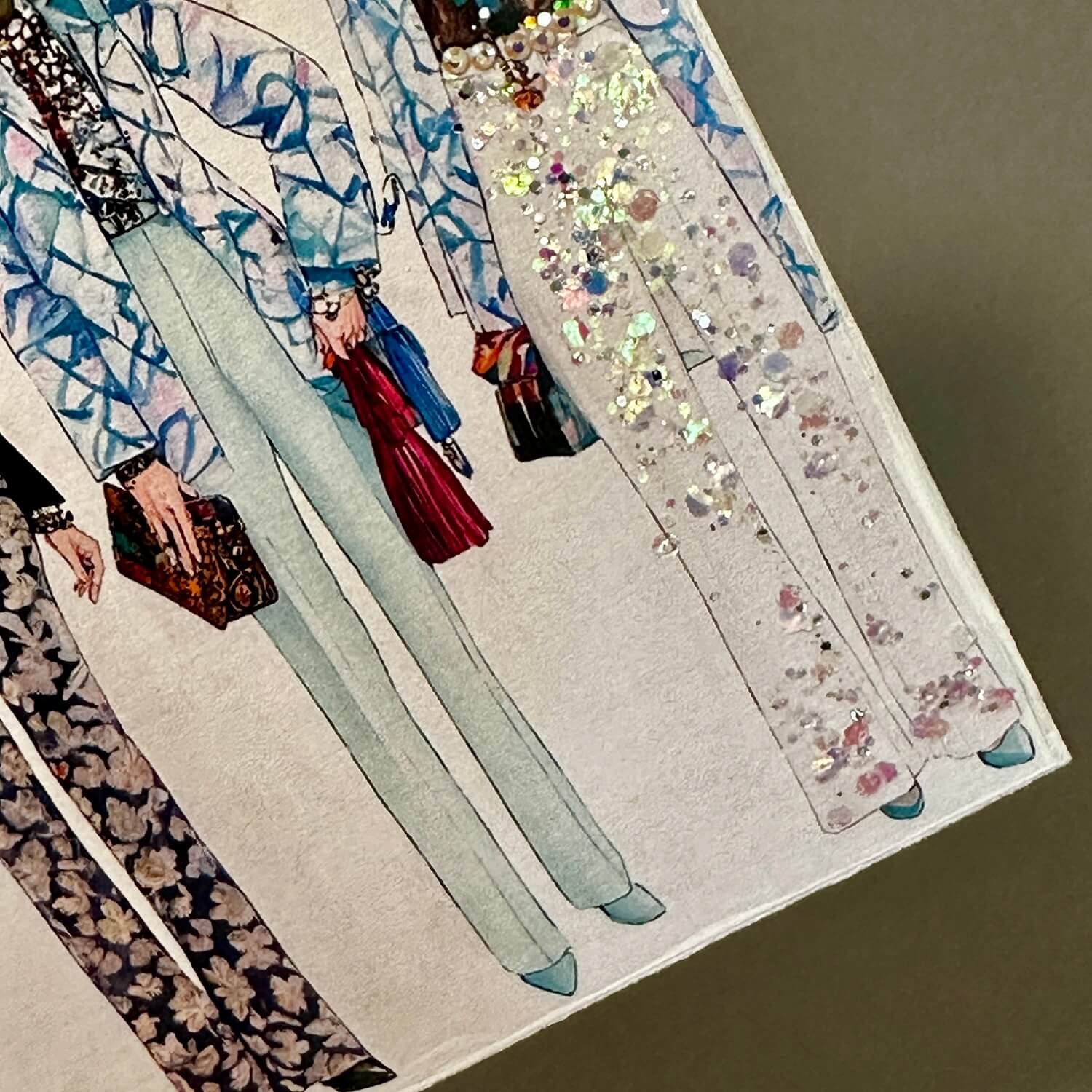 Holzbild ei-nzigartig Iris Apfel