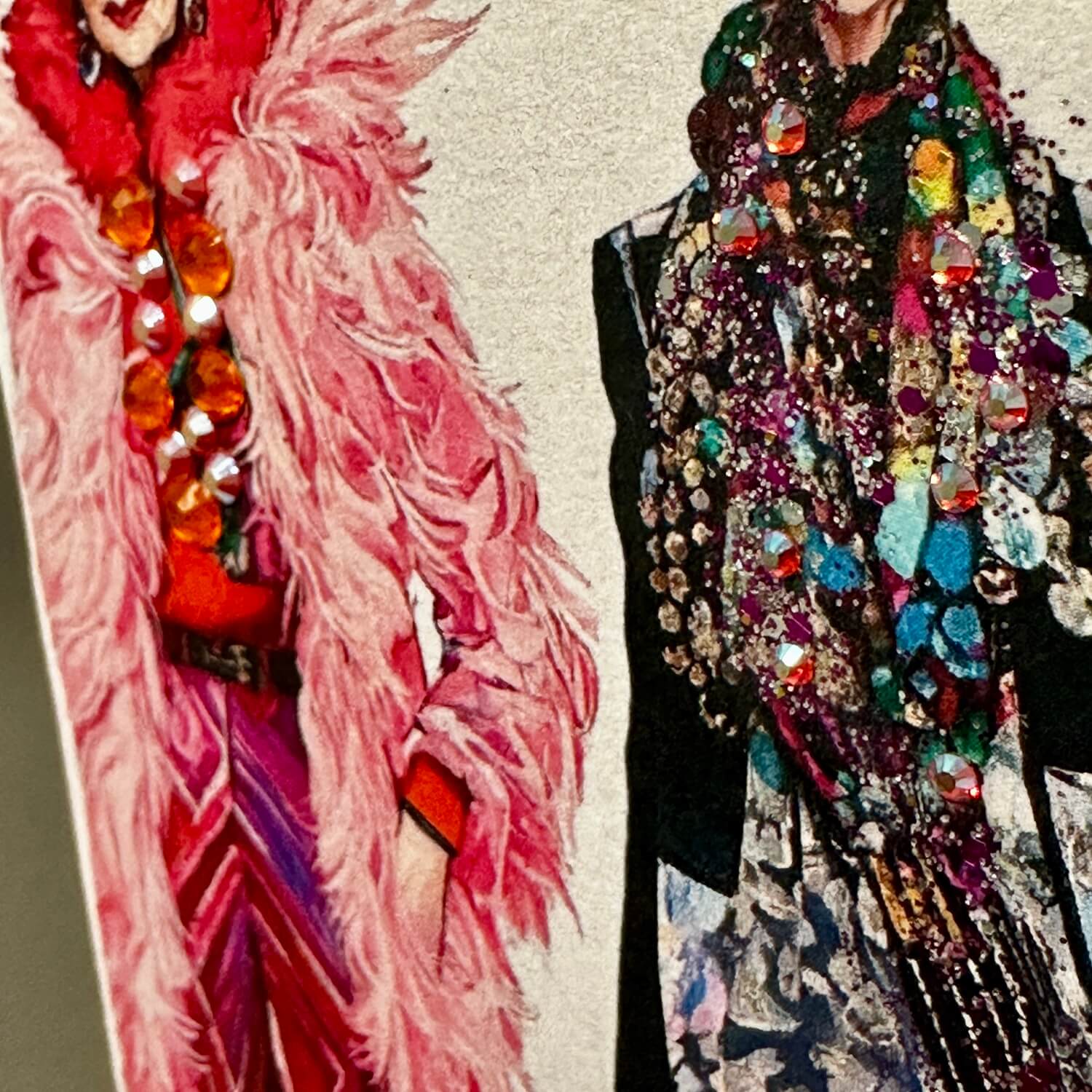 Holzbild ei-nzigartig Iris Apfel