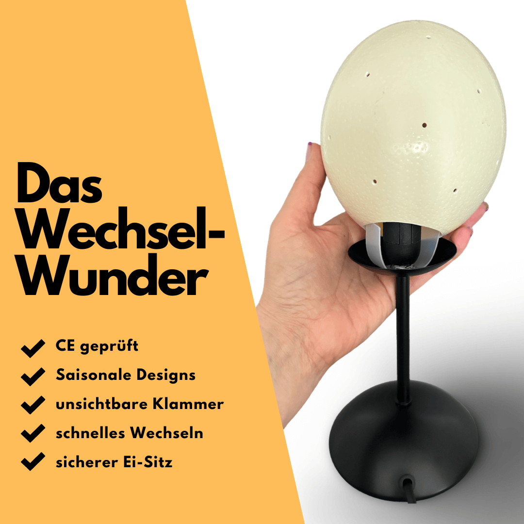 Lampenständer 25cm hoch für unsere Lampeneier, schwarz