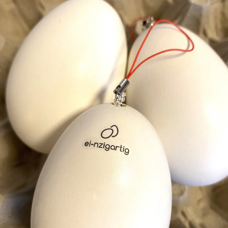 Versac.ei, gold: set of 5 goose eggs with suspension
