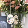 Handveredeltes Deko - Objekt: 2er Set Holz - Anhänger „Kolibri Duo" mit Preciosa - Kristallen von ei - nzigartig