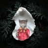 Handveredeltes Deko - Objekt: Auster "Chic Leo" X - Mas Glamdeko von ei - nzigartig