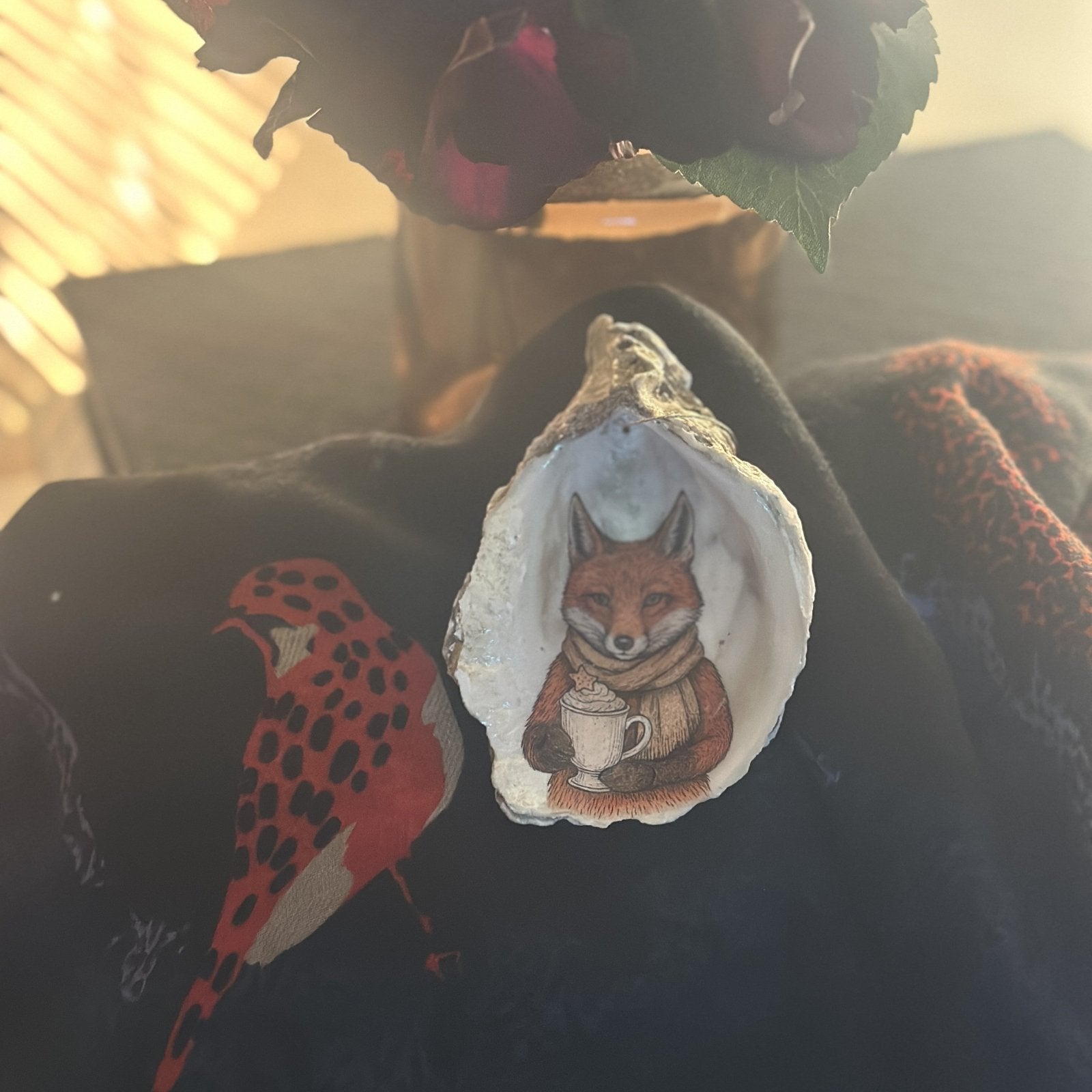 Handveredeltes Deko - Objekt: Auster "Hot Fox" X - Mas Glamdeko von ei - nzigartig