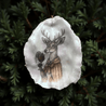 Handveredeltes Deko - Objekt: Auster "Lady Deer" X - Mas Glamdeko von ei - nzigartig