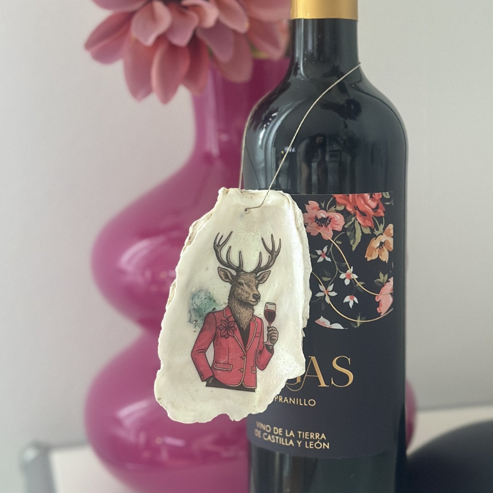 Handveredeltes Deko - Objekt: Auster "Lord Deer" X - Mas Glamdeko von ei - nzigartig