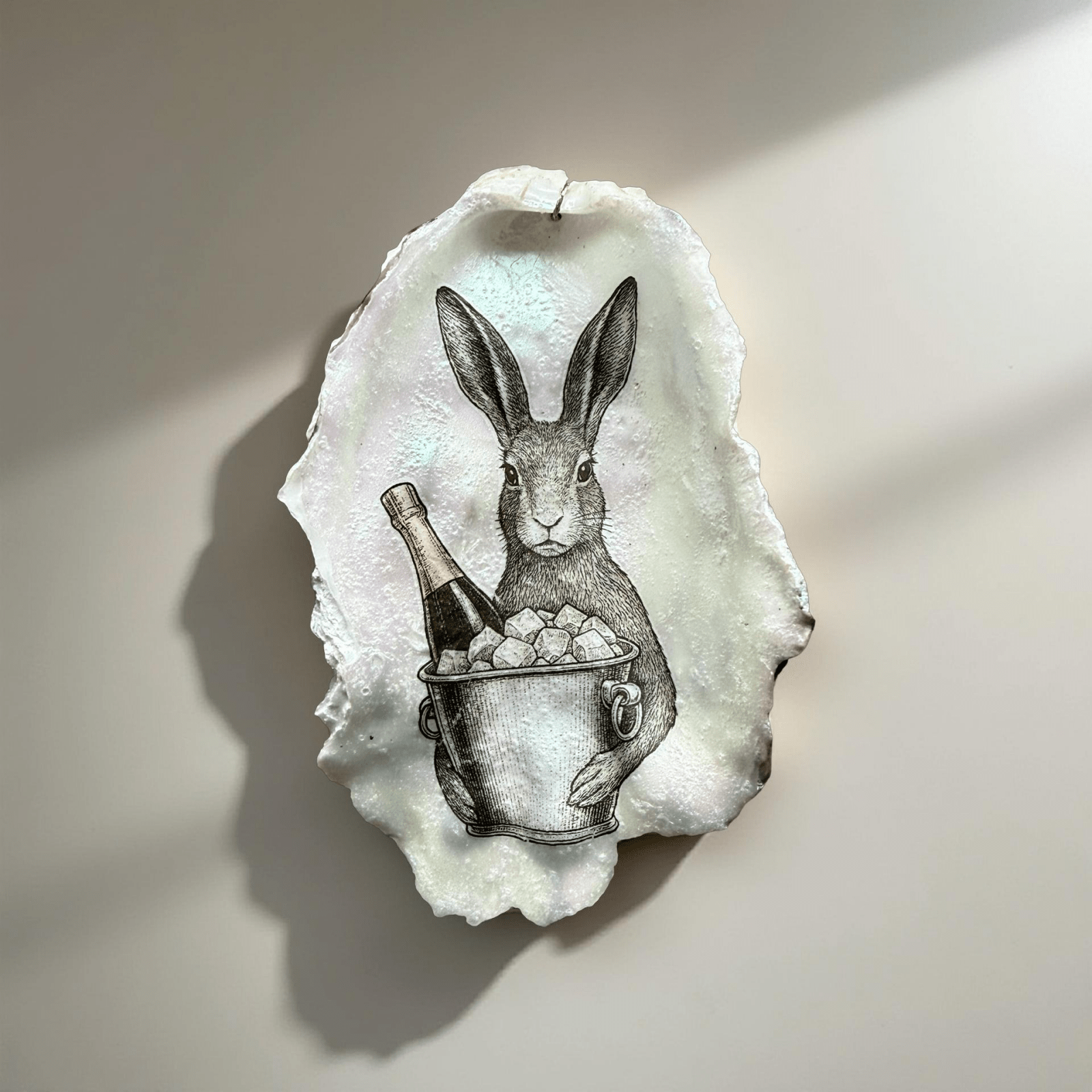 Handveredeltes Deko - Objekt: Auster "Meister Lampe" Kunst - Muschel von ei - nzigartig