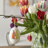 Handveredeltes Deko - Objekt: Colourful Bunnies, 3er Set Gänseeier von ei - nzigartig