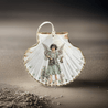 Handveredeltes Deko - Objekt: Dekoanhänger "X - Mas Angel" mit Schmuck - Kante, 2 Größen von ei - nzigartig