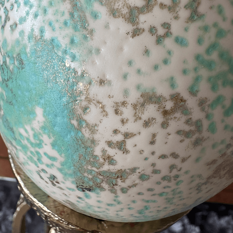Handveredeltes Deko - Objekt: Ei - Objekt N°10: Verdigris von ei - nzigartig