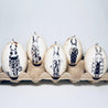 Handveredeltes Deko - Objekt: Fashion - Eggs Black & White (Basic) 5er Set Gänseeier aus Deutschland von ei - nzigartig