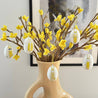 Handveredeltes Deko - Objekt: Forsythien Gelb, 5er Set Gänseeier von ei - nzigartig