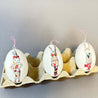 Handveredeltes Deko - Objekt: Gänseeier: Eggtro (Glam) 3er Set von ei - nzigartig