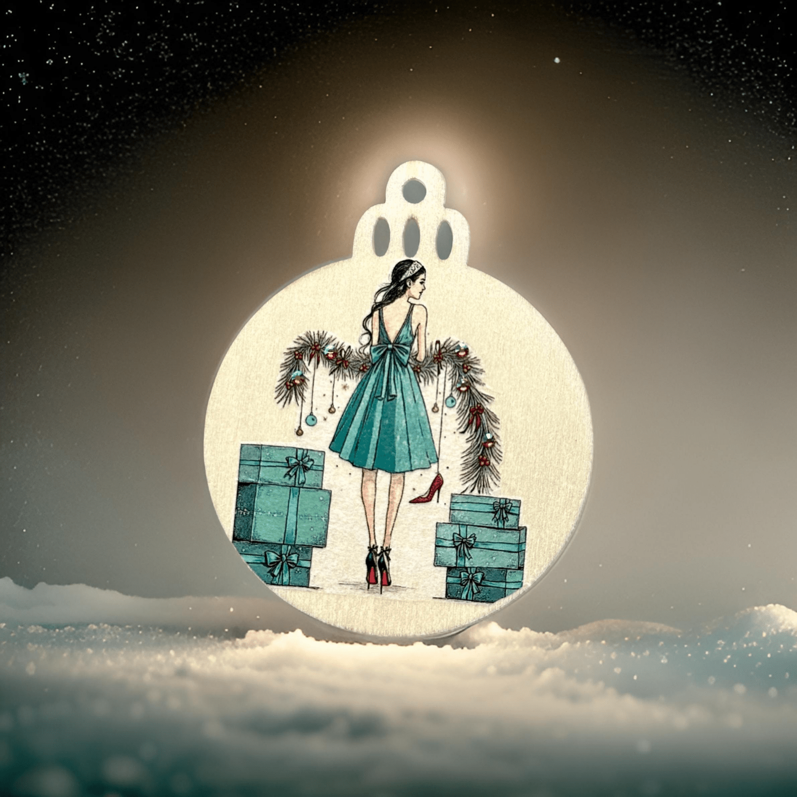 Handveredeltes Deko - Objekt: Geschenk - Anhänger „Advent, Advent“ von ei - nzigartig