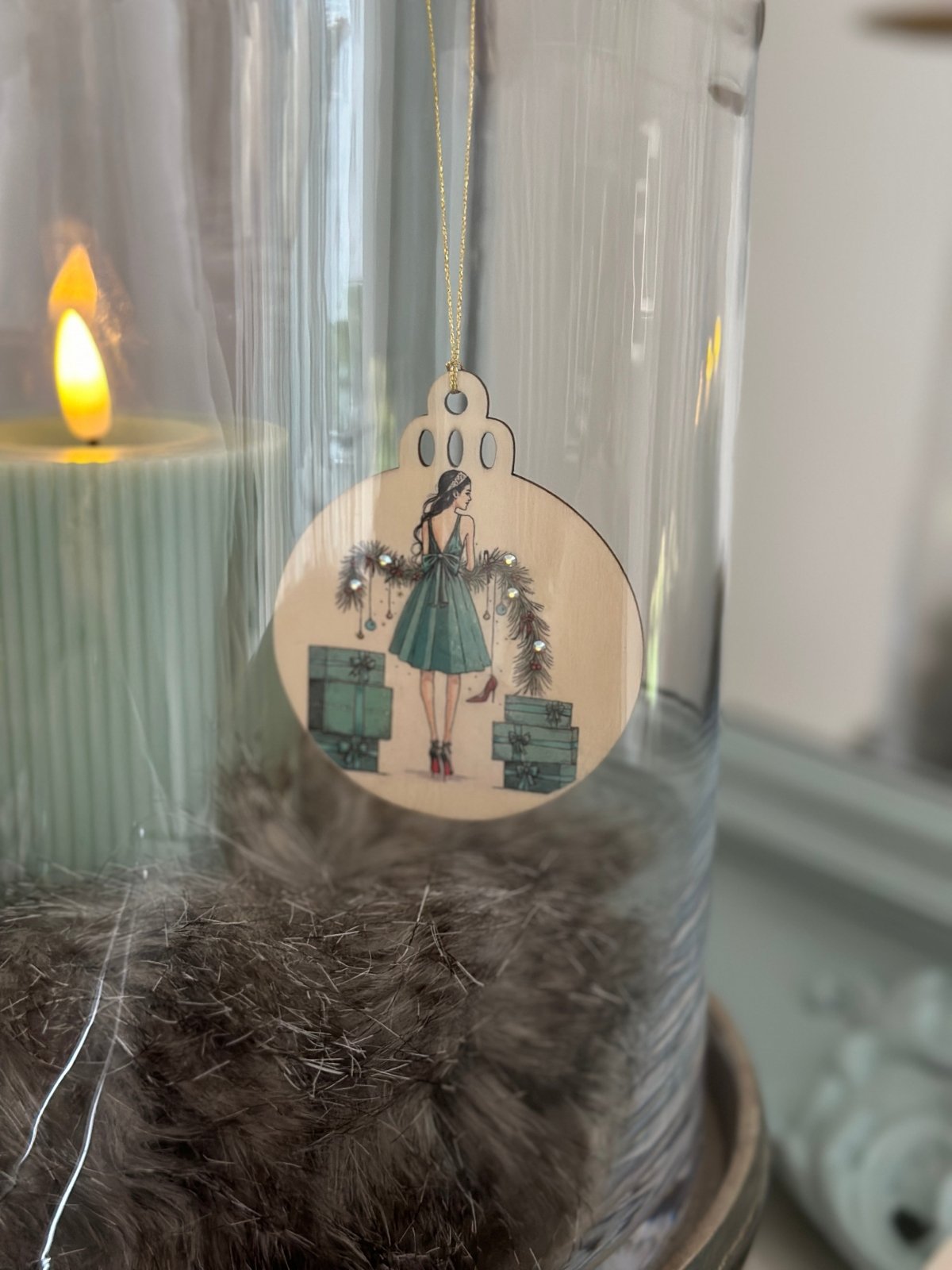 Handveredeltes Deko - Objekt: Geschenk - Anhänger „Advent, Advent“ von ei - nzigartig