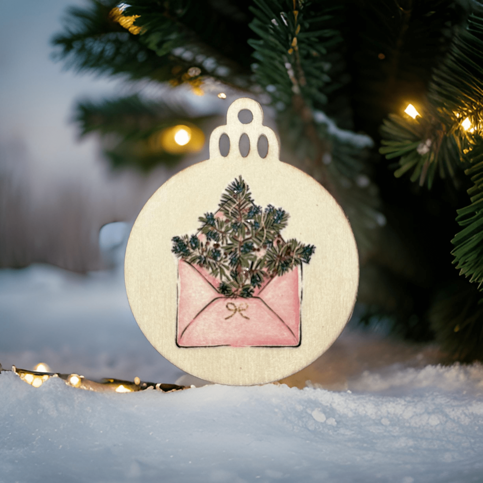 Handveredeltes Deko - Objekt: Geschenk - Anhänger „Weihnachtspost“ von ei - nzigartig
