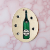 Handveredeltes Deko - Objekt: Holz - Anhänger „Fashion Bottle, Prada.cco" von ei - nzigartig