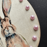 Handveredeltes Deko - Objekt: Holz - Anhänger „Osterhase" von ei - nzigartig