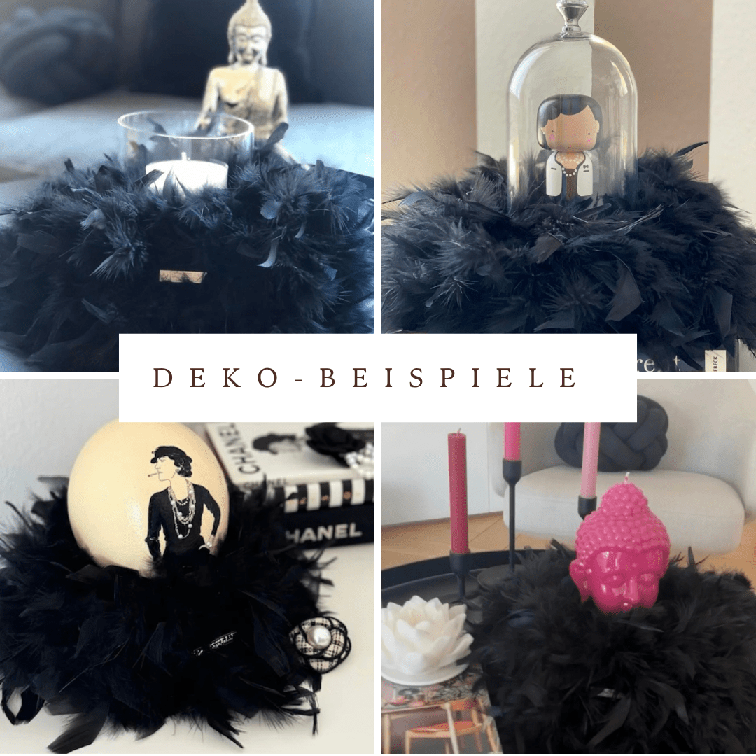 Handveredeltes Deko - Objekt: Königsfeder - Kranz, Pink, unterschiedliche Größen von Drosselbart - Design von ei - nzigartig