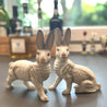 Handveredeltes Deko - Objekt: Laufender Osterhase zum Füllen, weiß von ei - nzigartig