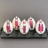 Handveredeltes Deko - Objekt: Lilien Tulpen, 5er Set Gänseeier von ei - nzigartig