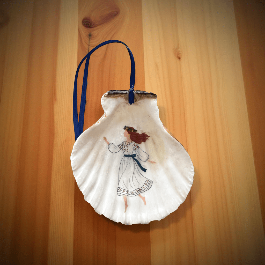 Handveredeltes Deko - Objekt: Mini - Muschel "Blomsterdans" von ei - nzigartig