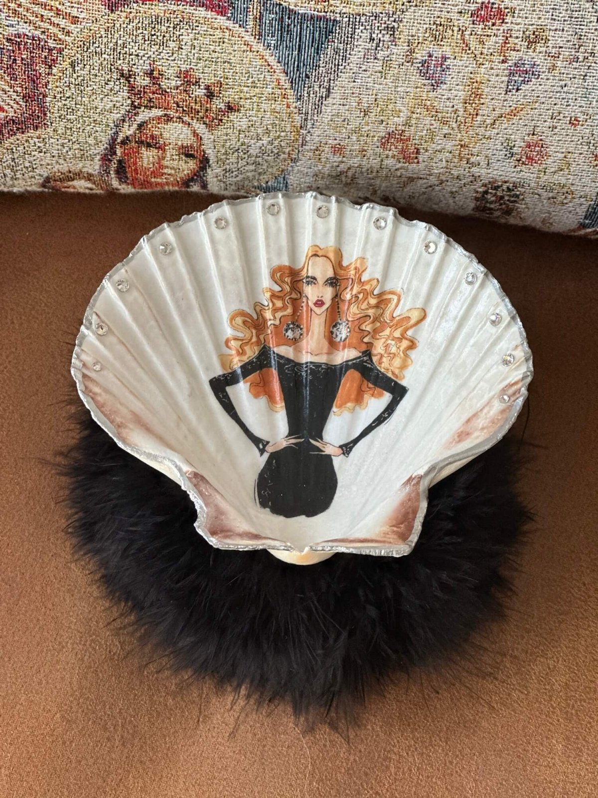 Handveredeltes Deko - Objekt: Muschel - Schale "Jerry Hair" 2 Größen und Kanten - Varianten von ei - nzigartig