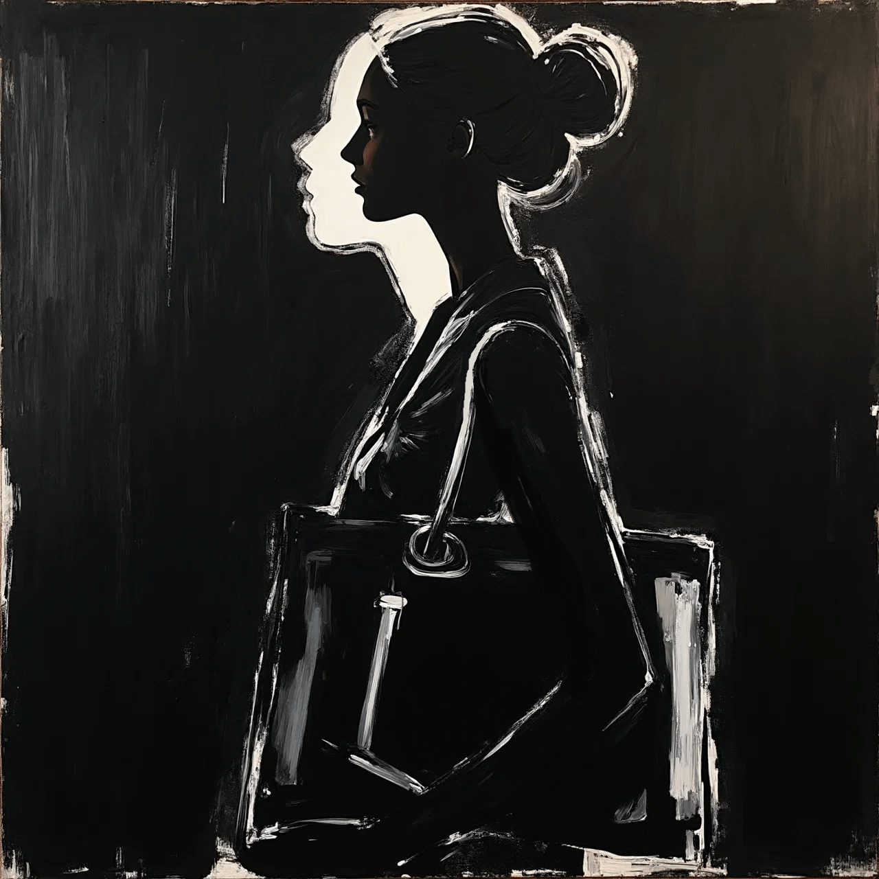 Handveredeltes Deko - Objekt: N°9 "Mlle Margot", Mini - Artwork auf Holz von ei - nzigartig