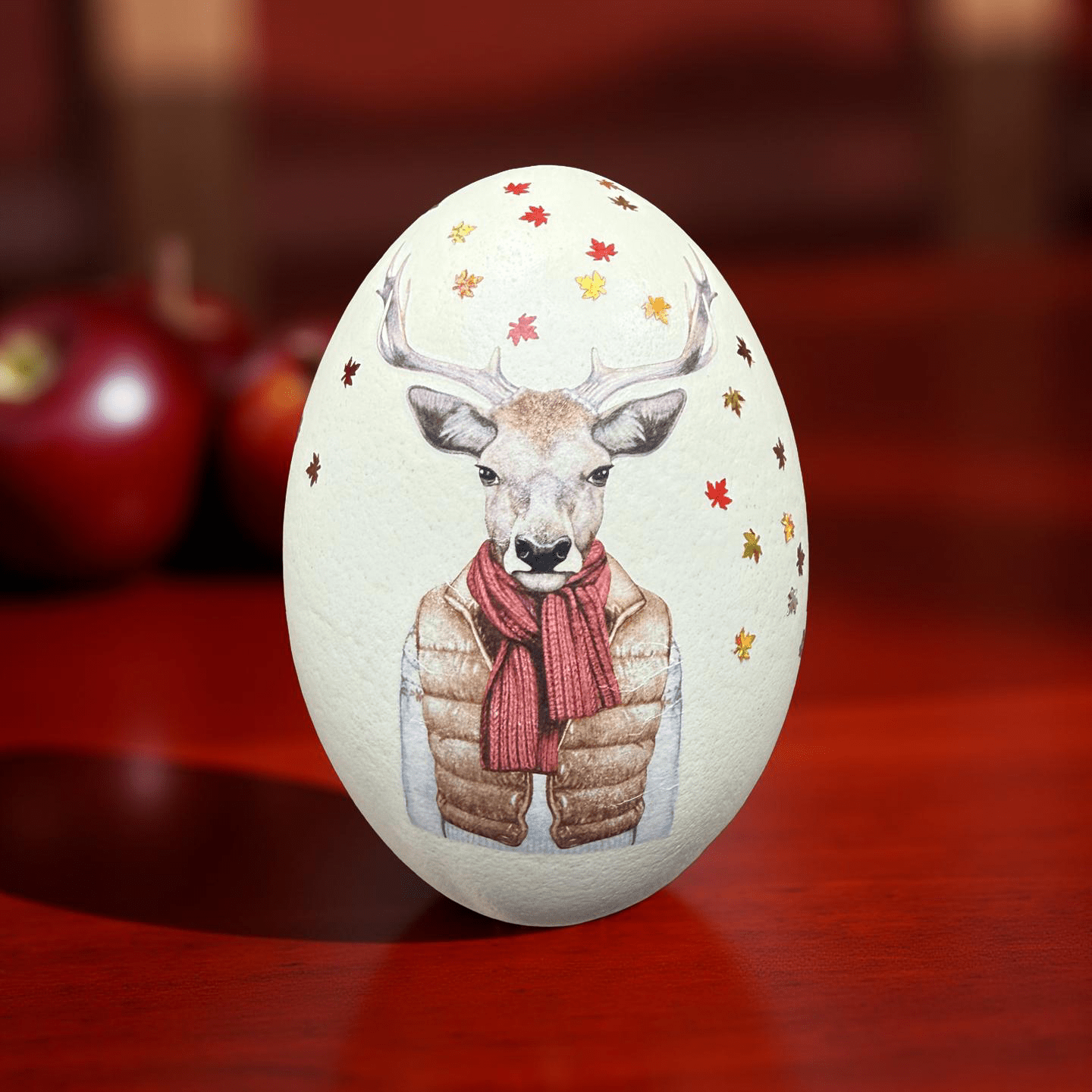 Handveredeltes Deko - Objekt: Nanduei "Alpen Alois", inkl. Strick - Kranz von Tiffy Tastique von ei - nzigartig