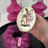 Handveredeltes Deko - Objekt: Nanduei: "Aquarell Bunny", inkl. Wollkranz von Nana´s Art von ei - nzigartig