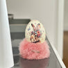 Handveredeltes Deko - Objekt: Osterei "Aquarell - Bunny" Basic, oder mit Perl - Cabochons von ei - nzigartig