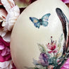 Handveredeltes Deko - Objekt: Osterei "Aquarell - Hase" Basic, oder mit Perl - Cabochons von ei - nzigartig