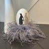 Handveredeltes Deko - Objekt: Osterei: "Glam Bunny", Black von ei - nzigartig