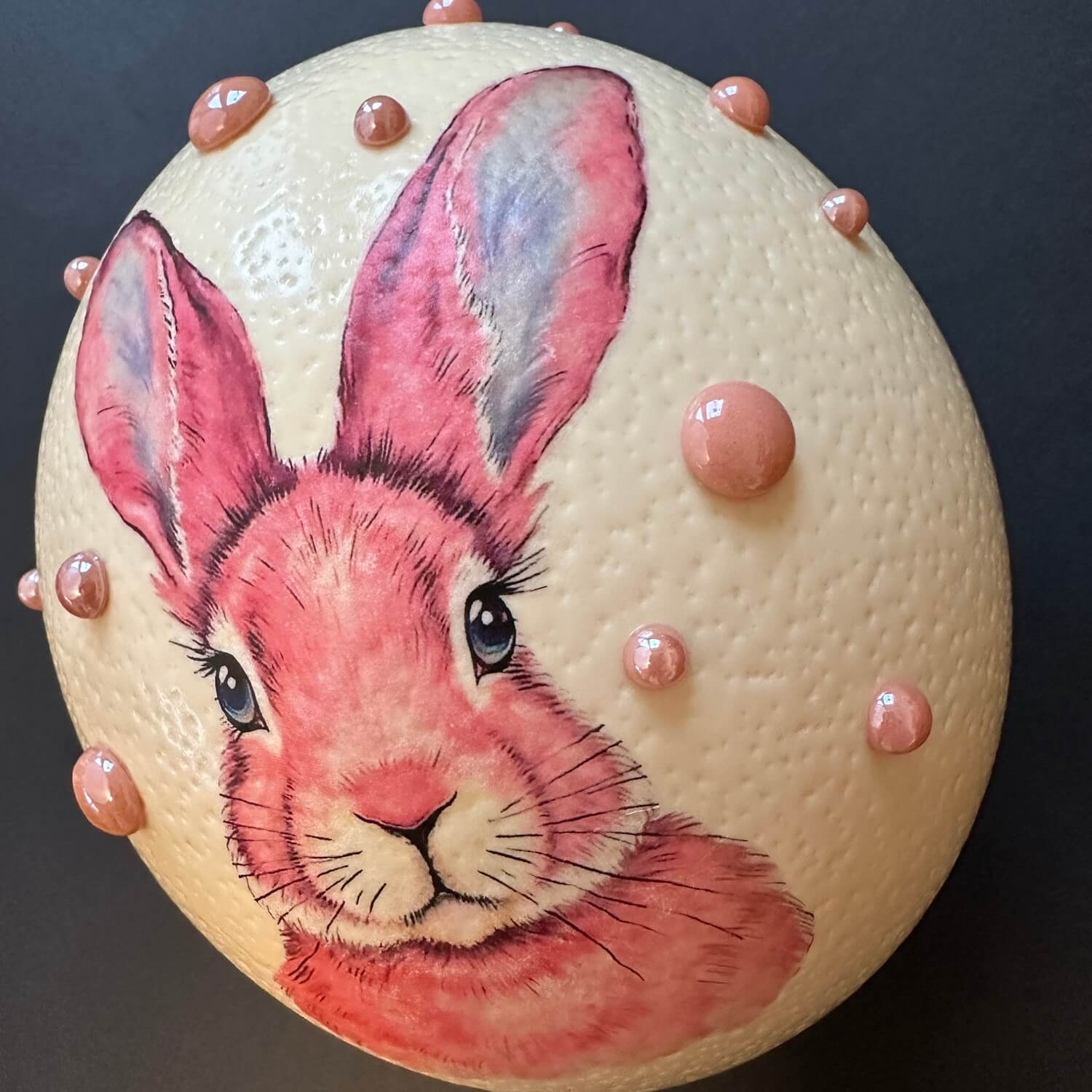 Handveredeltes Deko - Objekt: Osterei "Pink Bunny" Basic, oder Glam von ei - nzigartig