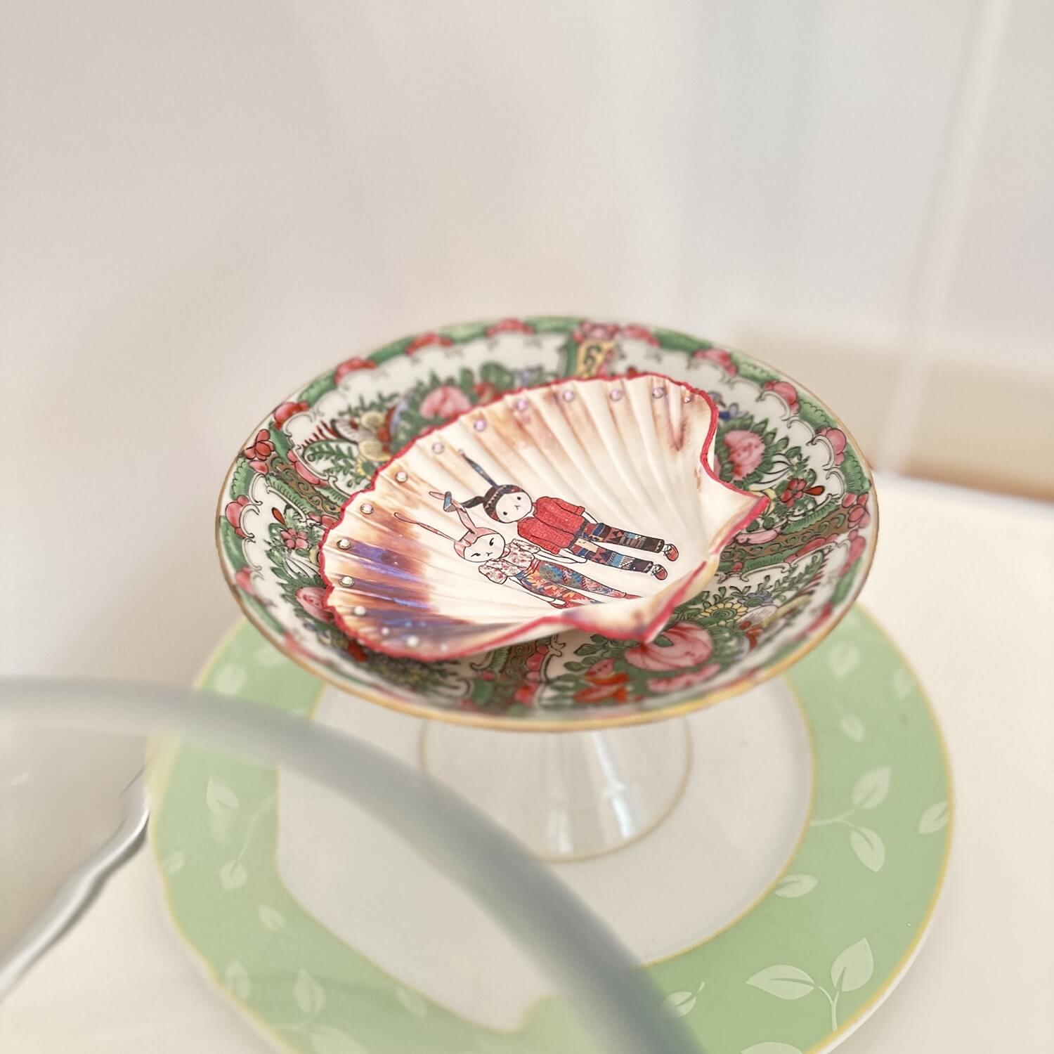 Handveredeltes Deko - Objekt: Schmuck - Schale "In Love with Etro", 2 Größen und Kantenvarianten von ei - nzigartig