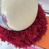 Handveredeltes Deko - Objekt: Stoffblüten - Kranz, Rot, Größe ca. 15 cm von ei - nzigartig