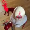 Handveredeltes Deko - Objekt: Straußenei "Home for Christmas" (Glam) von ei - nzigartig