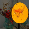 Handveredeltes Deko - Objekt: Straußenei - Leuchte "Alpen & Ahoi Hirsch", Tischlampe (unterschiedliche Modelle & Farben) von ei - nzigartig