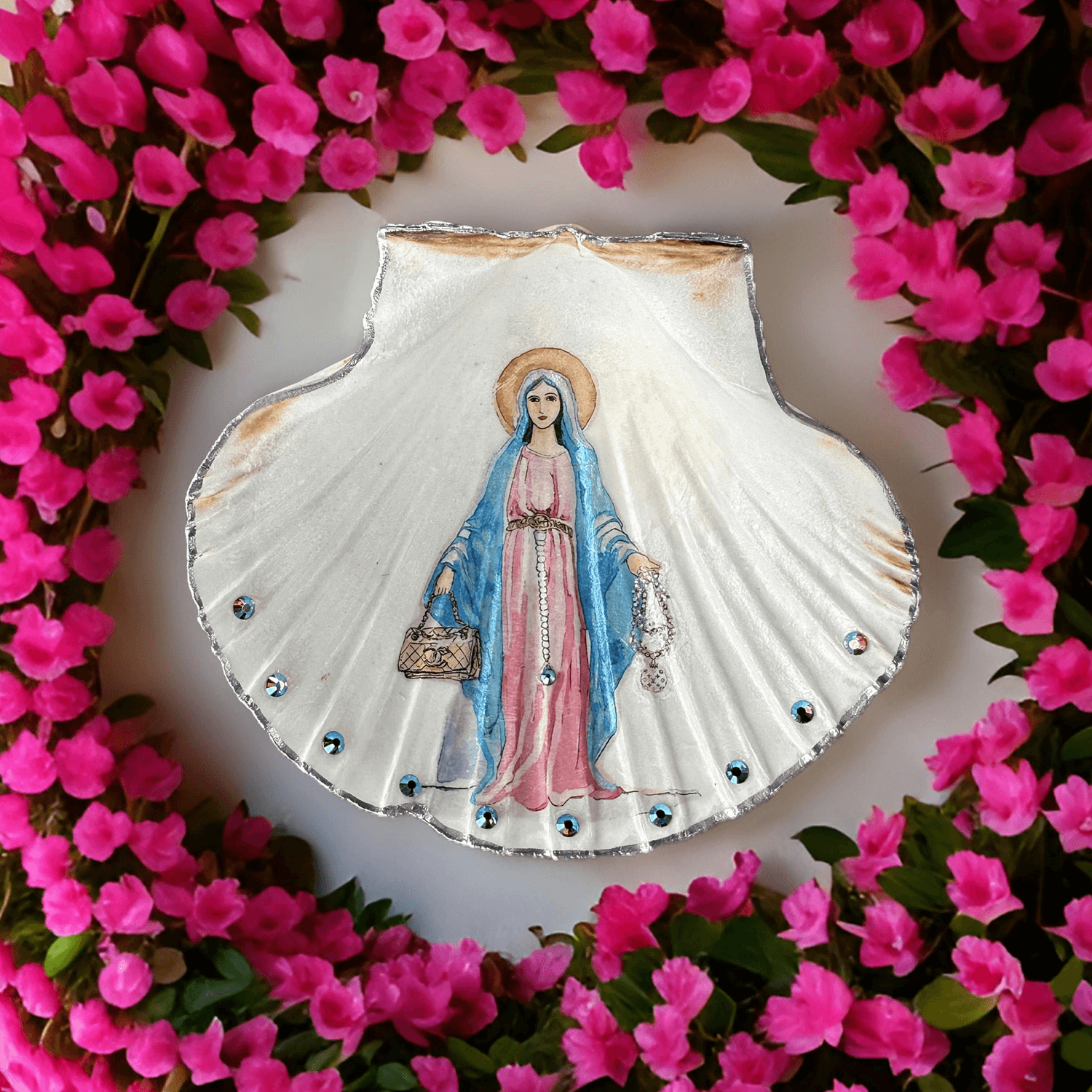 Handveredeltes Deko - Objekt: Wanddeko Muschel "Madonnista", 2 Größen von ei - nzigartig