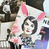 Handveredeltes Deko - Objekt: XL Postkarte/ Miniposter "Coco Bunny" DIN A5 von ei - nzigartig