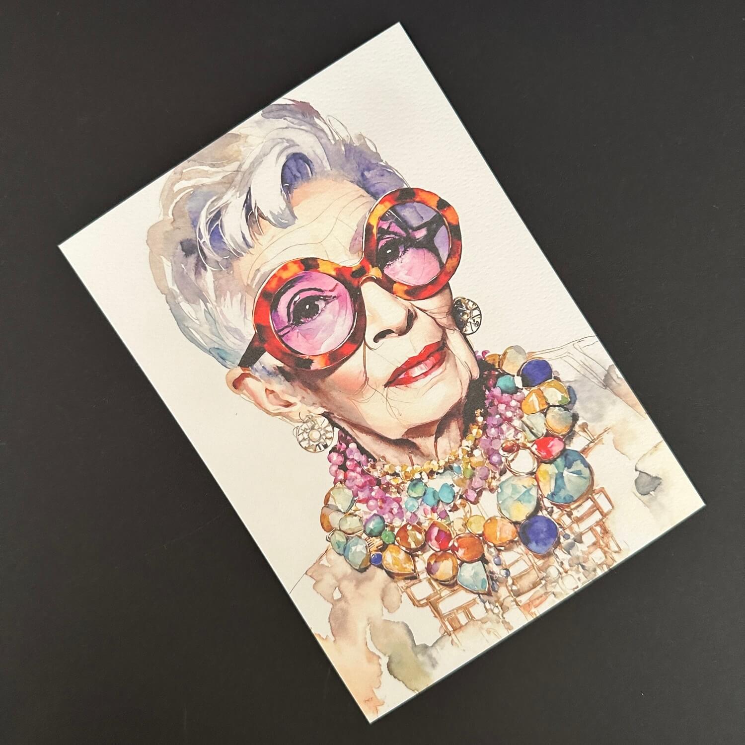  Miniposter: Iris Aquarell DIN A5 von ei - nzigartig