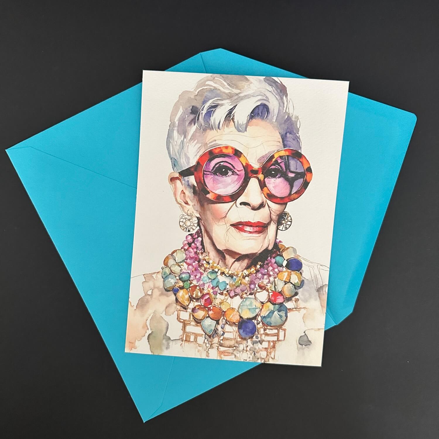  Miniposter: Iris Aquarell DIN A5 von ei - nzigartig