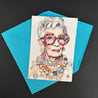 Handveredeltes Deko - Objekt: XL Postkarte/ Miniposter: Iris Aquarell DIN A5 von ei - nzigartig