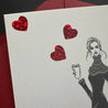 Handveredeltes Deko - Objekt: XL Postkarte/ Miniposter "Valentine to go" DIN A5 von ei - nzigartig
