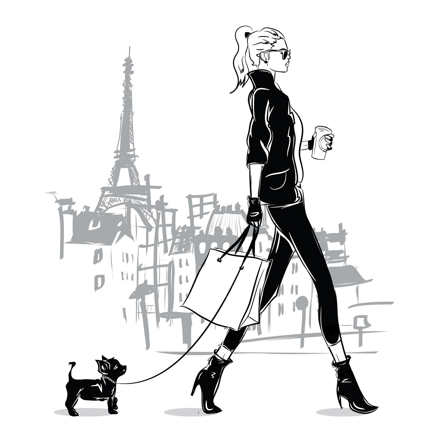 Megan loves Paris (basic motif)