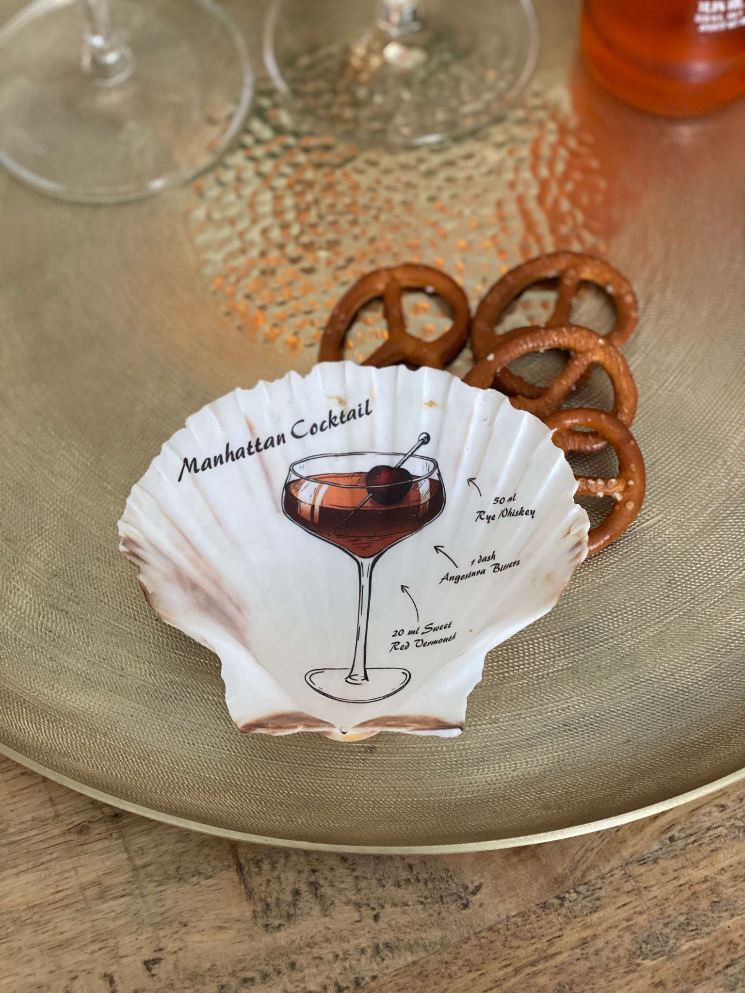 "Cheers my dears" Cocktail Kollektion: echte Jakobsmuschel ei-nzigartig