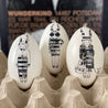 Handveredeltes Deko - Objekt: Gänseeier: Fashion - Eggs, Streifen (Basic) 3er Set von ei - nzigartig